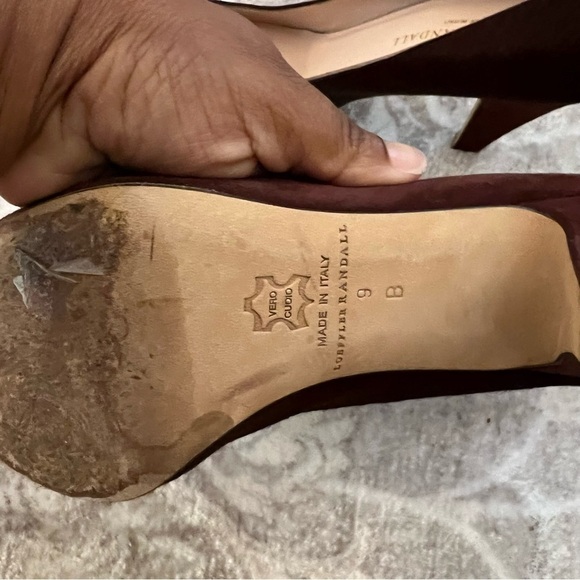 Loeffler Randall Brown Fur Suede Heels size 9 - Picture 5 of 12